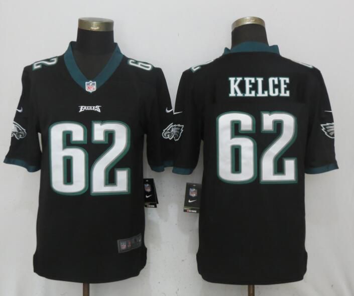 Men Philadelphia Eagles #62 Kelce Black Vapor Untouchable NEW Nike Limited Playey NFL Jerseys->->NFL Jersey